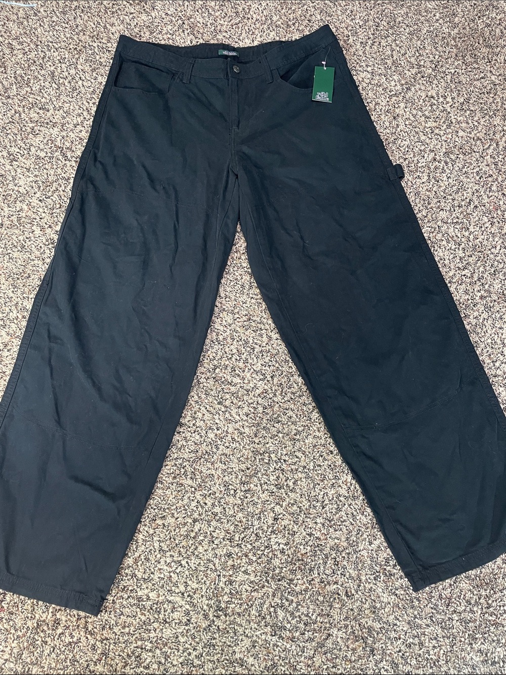 Wild Fable Baggy Black Relaxed Leg Carpenter Trousers Size 12 NWT